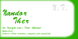 nandor ther business card