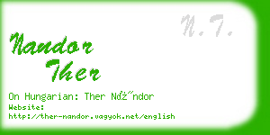 nandor ther business card